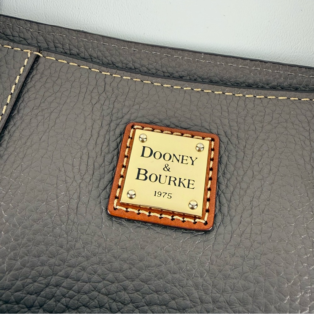 Dooney & Bourke Two-Tone Pebbled Leather Large Tote Bag - Picture 3 of 12